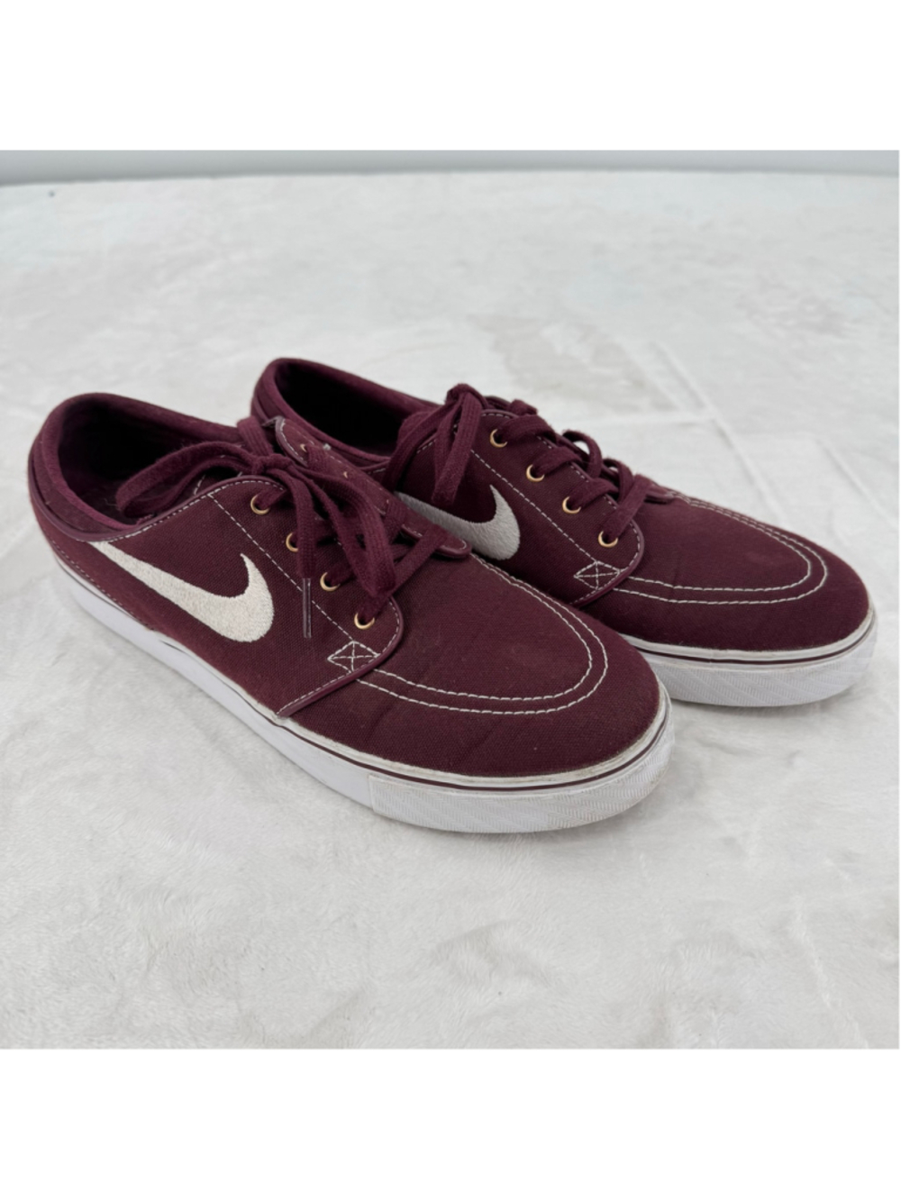 Nike Stefan Janoski Skateboarding Sneakers Burgundy Ivory Streetwear Urban 41/8